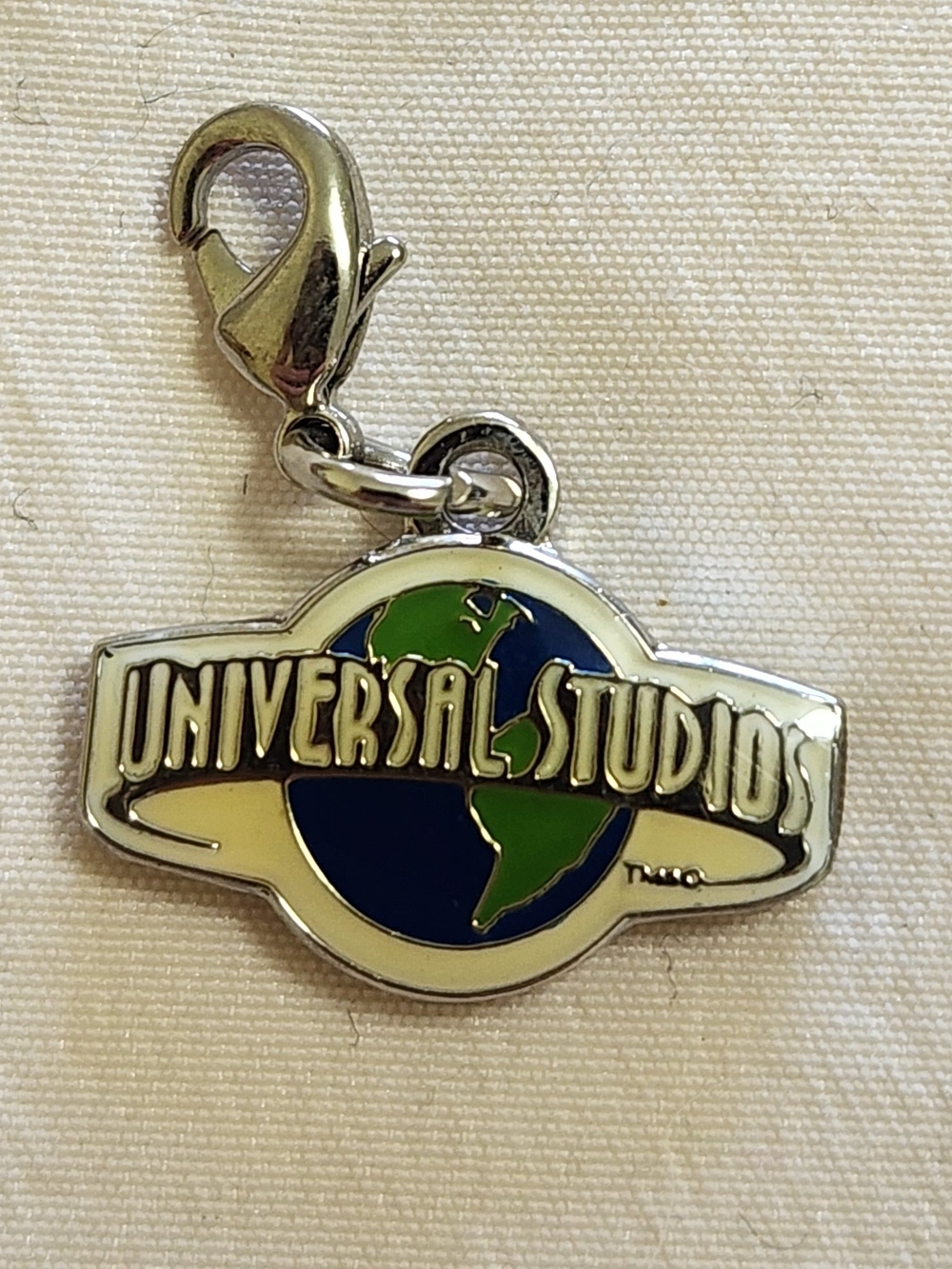 Universal Studios Globe Charm Bracelet Pendant in Blue & Green